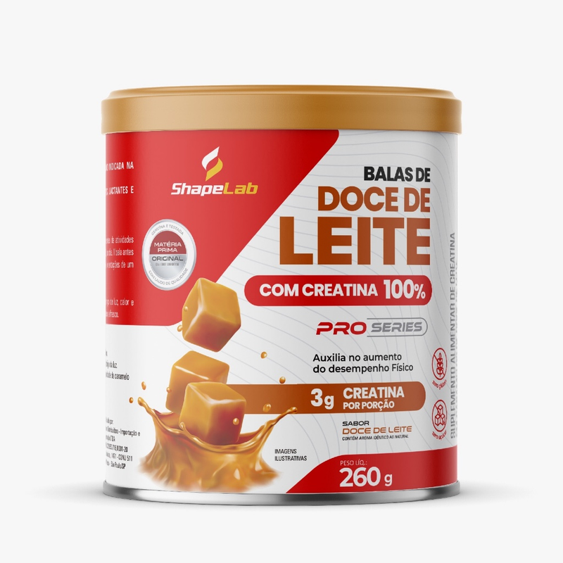Bala de creatina de doce de leite 100% pura ShapeLab