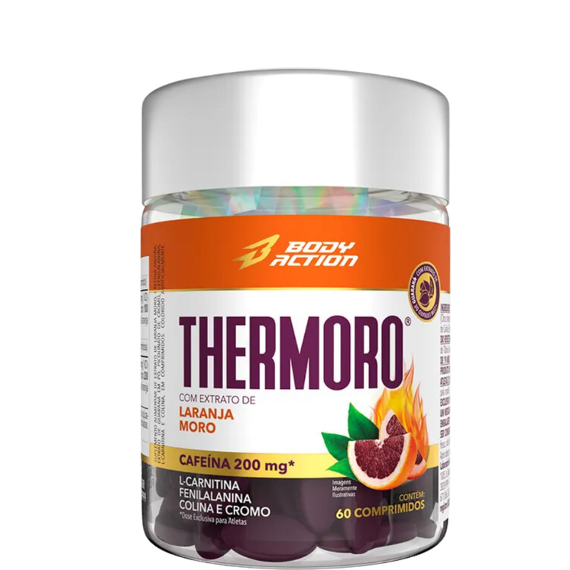 Thermoro Termogenico Bodyaction - 60 comprimidos - 200mg de cafeína