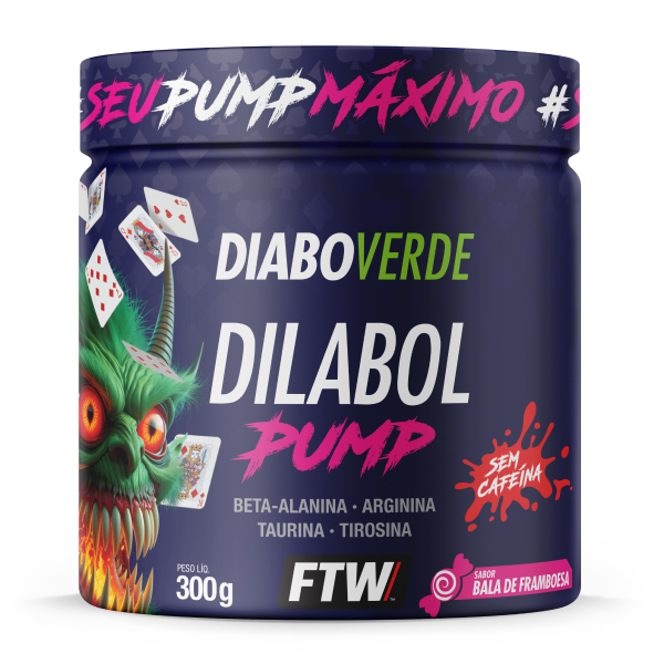 FTW Dilabol Pump Pote 300g Pré Treino Sem Cafeína Energia e Resistência