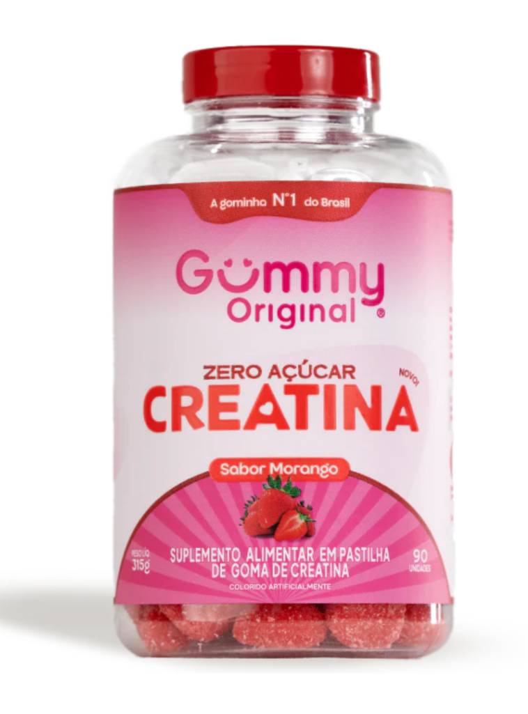 CREATINA GUMMY ORIGINAL ZERO AÇUCAR - SABOR MORANGO 90UN