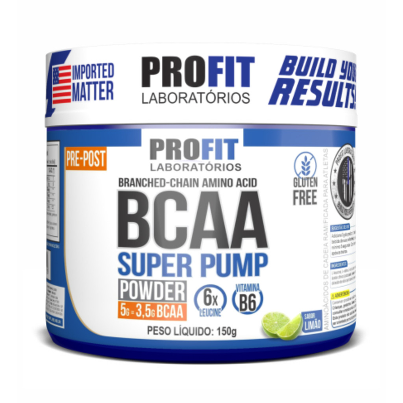 BCAA 6:1:1 Super Pump 300g Aminoácidos Essenciais Profit Sem Glúten